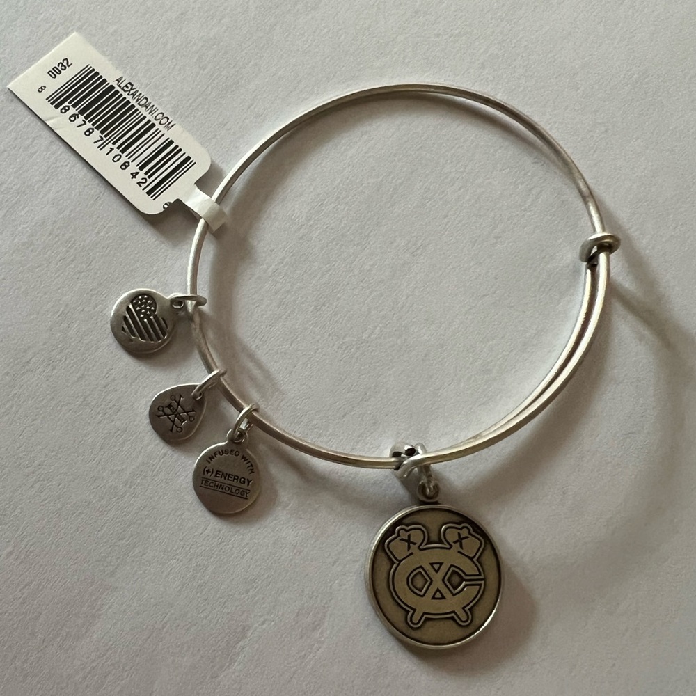 Silver Alex and Ani Chicago Blackhawks Bracelet NWT
